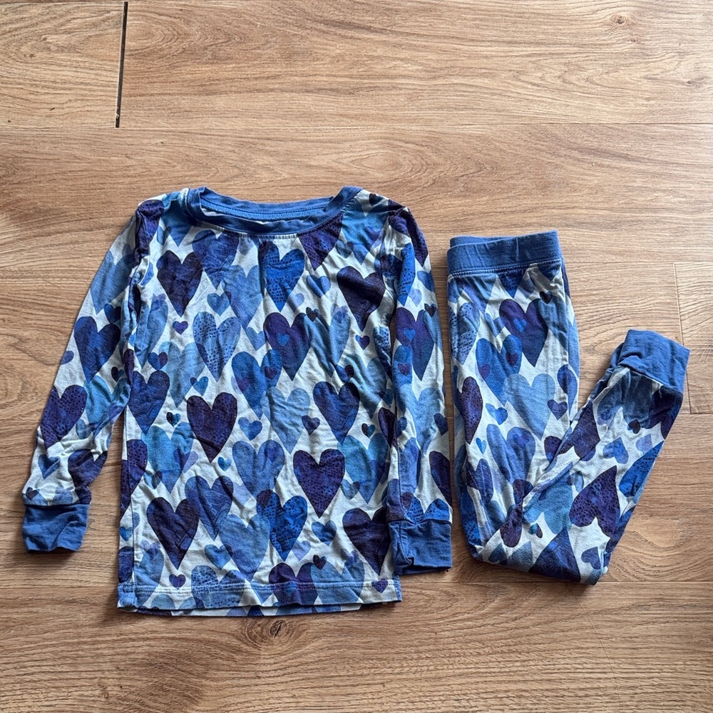Little Sleepies Blue Heart Pajamas 3T